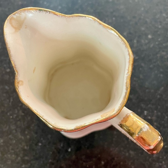 CROOKSVILLE vtg china creamer in gold & cream - random matching sugar lid - EUC - Picture 4 of 9